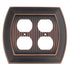 Amerock Sea Grass Oil Rubbed Bronze 2 Receptacle Outlet Wall Plate BP36537ORB