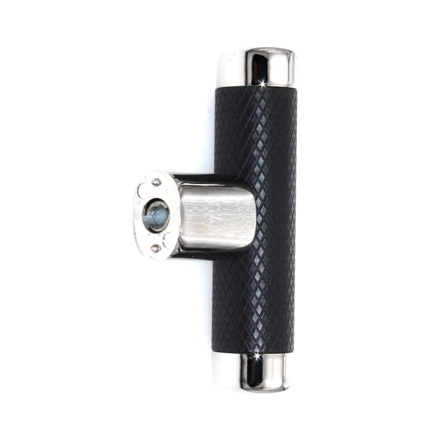 Amerock Esquire 2 5/8" T Bar Knob Polished Nickel Black Bronze BP36556PNBBR