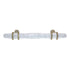 Amerock Carrione 3 3/4" (96mm) Ctr Pull White Golden Champagne BP36648MWBBZ