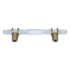 Amerock Carrione 3 3/4" (96mm) Ctr Pull White Golden Champagne BP36648MWBBZ