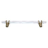 Amerock Carrione 6 5/16" (160mm) Ctr Pull White Golden Champagne BP36650MWBBZ