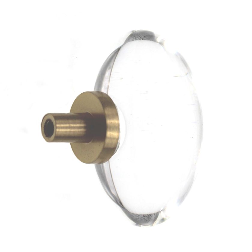 Amerock Glacio 1 7/8" Oval Cabinet Knob Clear Golden Champagne BP36651CBBZ