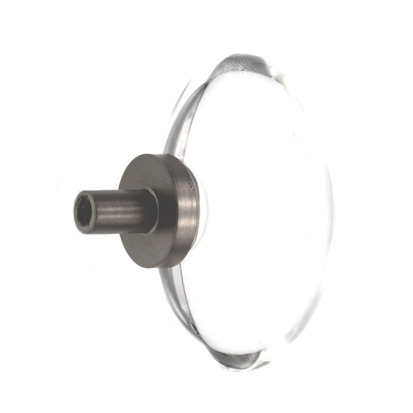 Amerock Glacio 1 7/8" Oval Cabinet Knob Clear Satin Nickel BP36651CG10