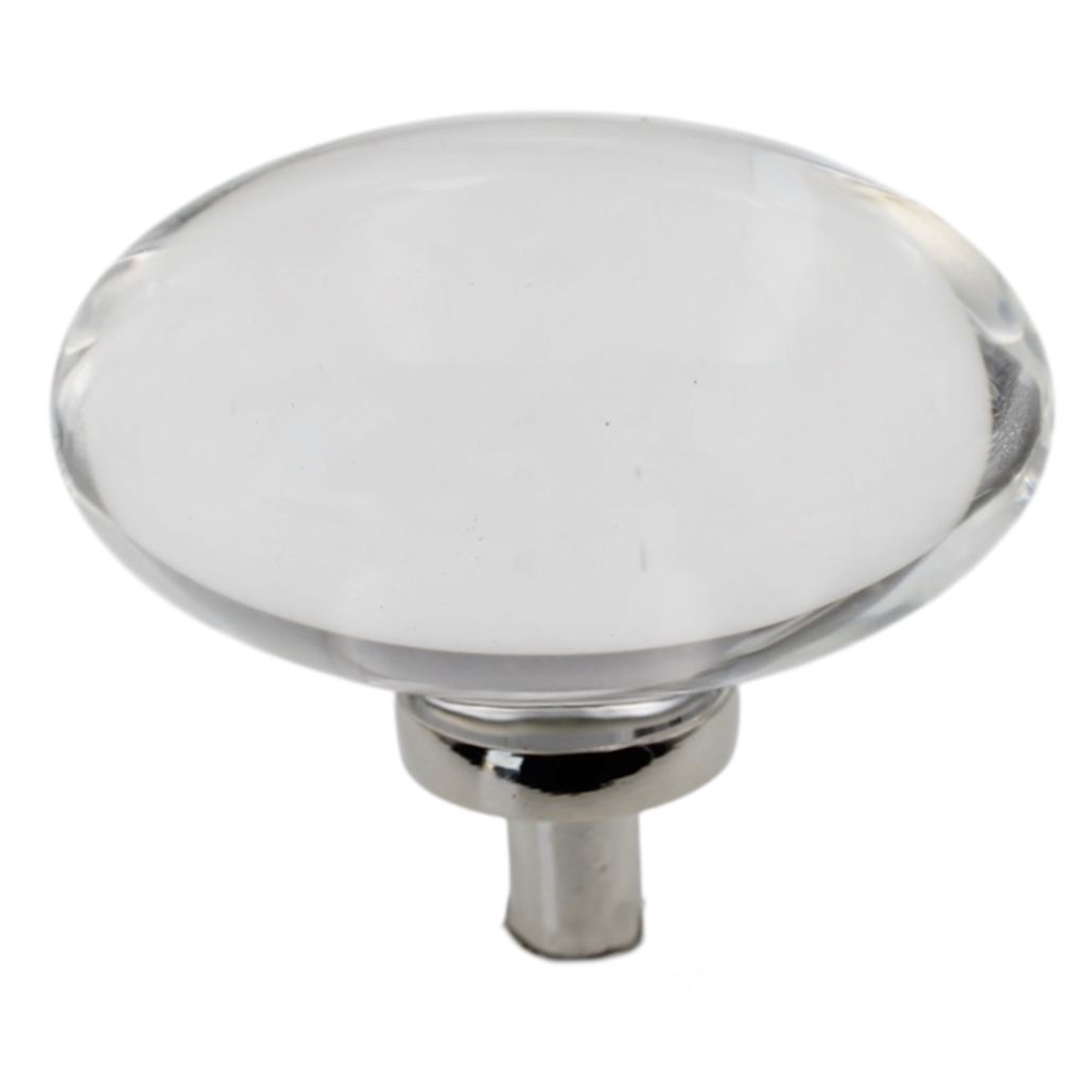 Amerock Glacio 1 7/8" Oval Cabinet Knob Clear Polished Nickel BP36651CPN