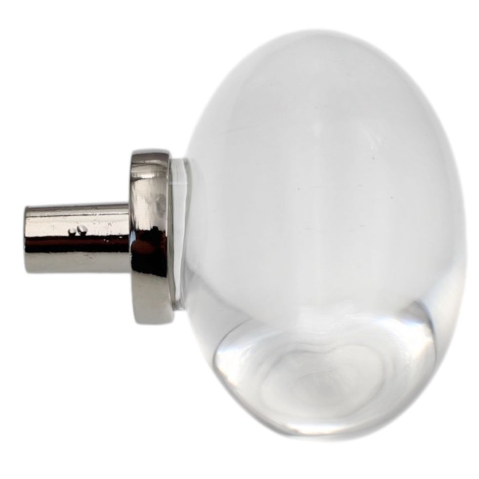 Amerock Glacio 1 7/8" Oval Cabinet Knob Clear Polished Nickel BP36651CPN