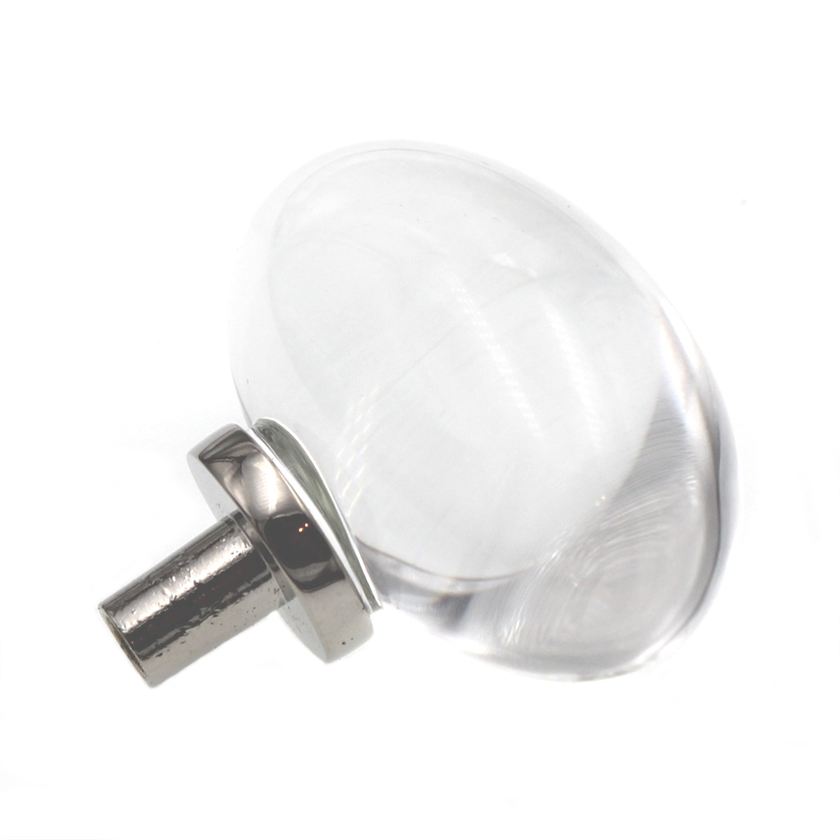 Amerock Glacio 1 7/8" Oval Cabinet Knob Clear Polished Nickel BP36651CPN