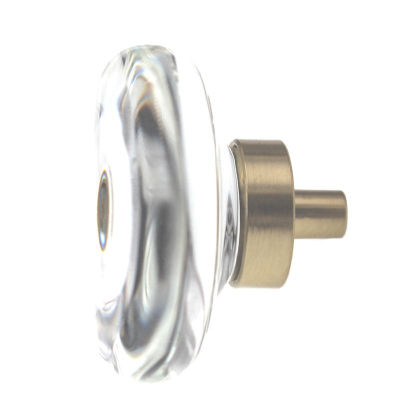Amerock Glacio 1 3/4" Oval Cabinet Knob Clear Golden Champagne BP36652CBBZ