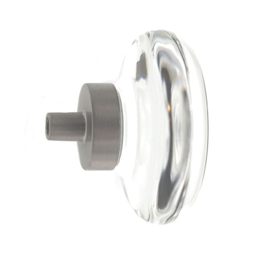 Amerock Glacio 1 3/4" Oval Cabinet Knob Clear Satin Nickel BP36652CG10