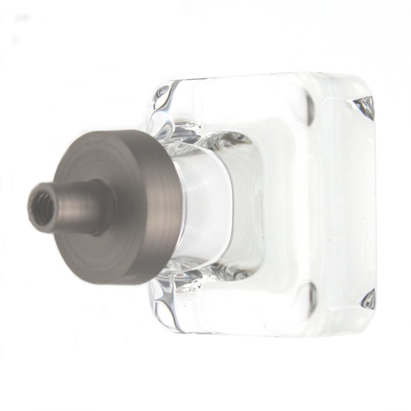 Amerock Glacio 1 3/8" Square Cabinet Knob Clear Satin Nickel BP36653CG10