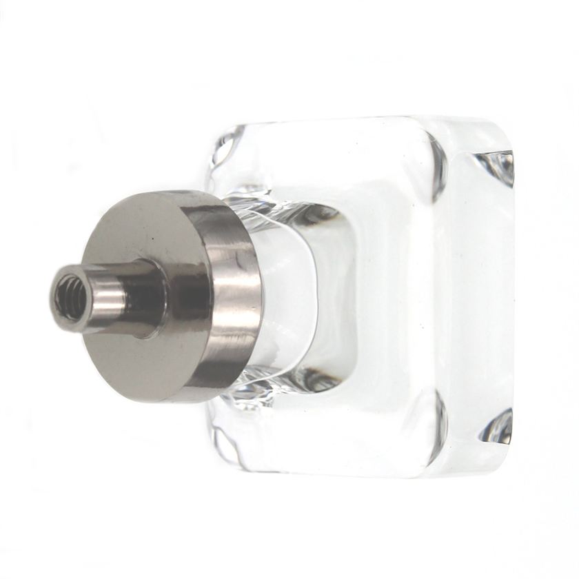 Amerock Glacio 1 3/8" Square Cabinet Knob Clear Polished Nickel BP36653CPN