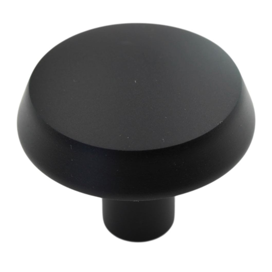 Amerock Premise 1 1/4" Round Cabinet Knob Flat Black BP36843FB