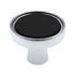 Amerock Destine 1 3/8" Cabinet Knob Matte Black Polished Chrome BP36857FB26