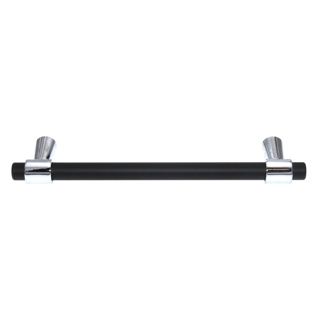 Amerock Destine 5 1/16" (128mm) Ctr Pull Matte Black Polished Chrome BP36859FB26