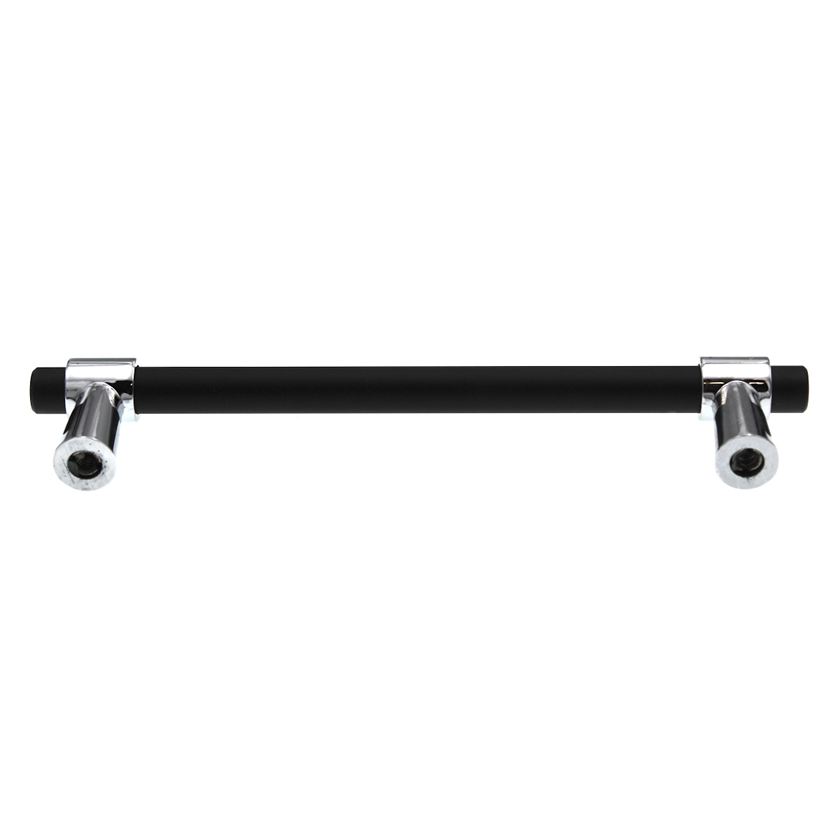 Amerock Destine 5 1/16" (128mm) Ctr Pull Matte Black Polished Chrome BP36859FB26