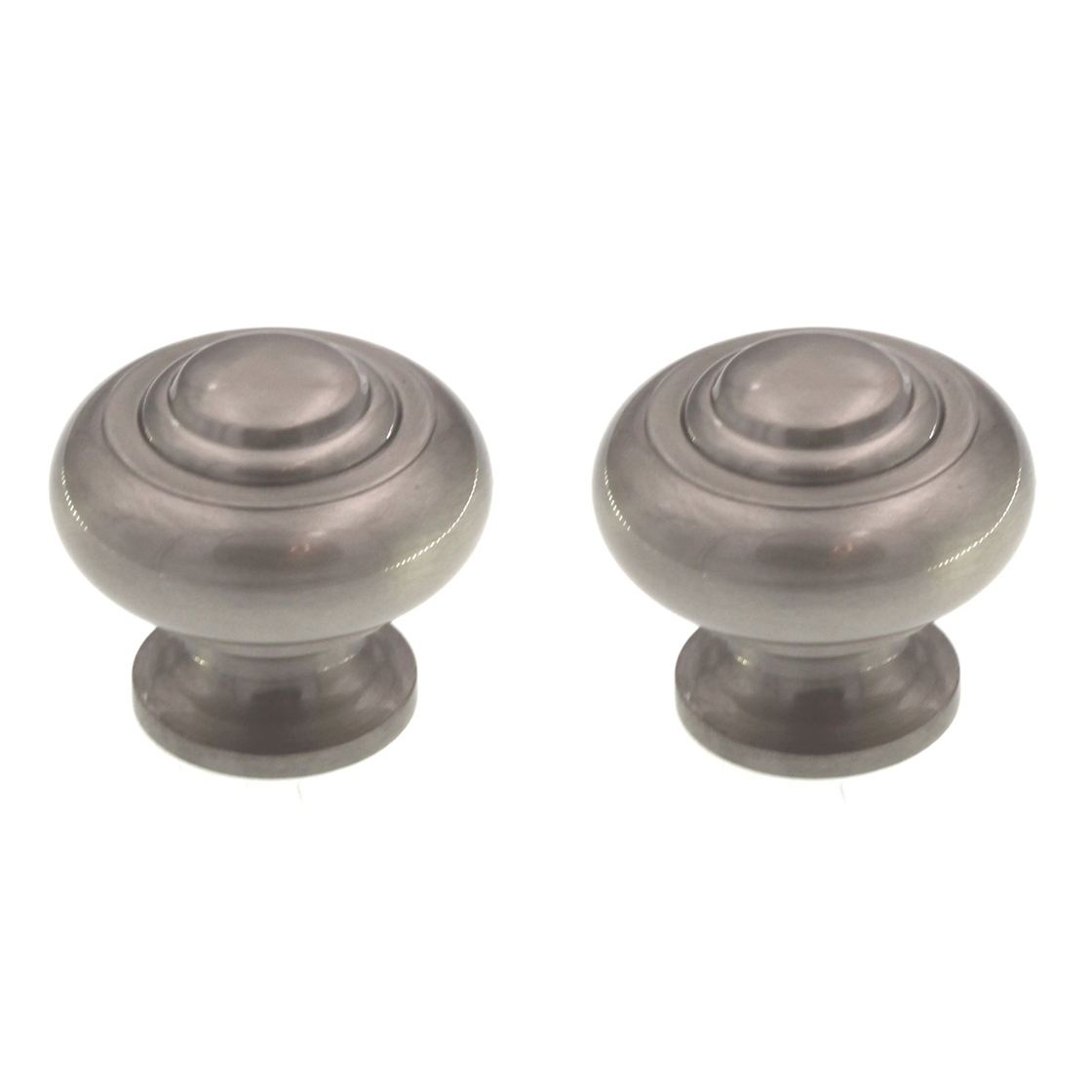 2 Pack BP4258-G10 Satin Nickel 1 3/16" Cabinet Knob Pulls Amerock Euro