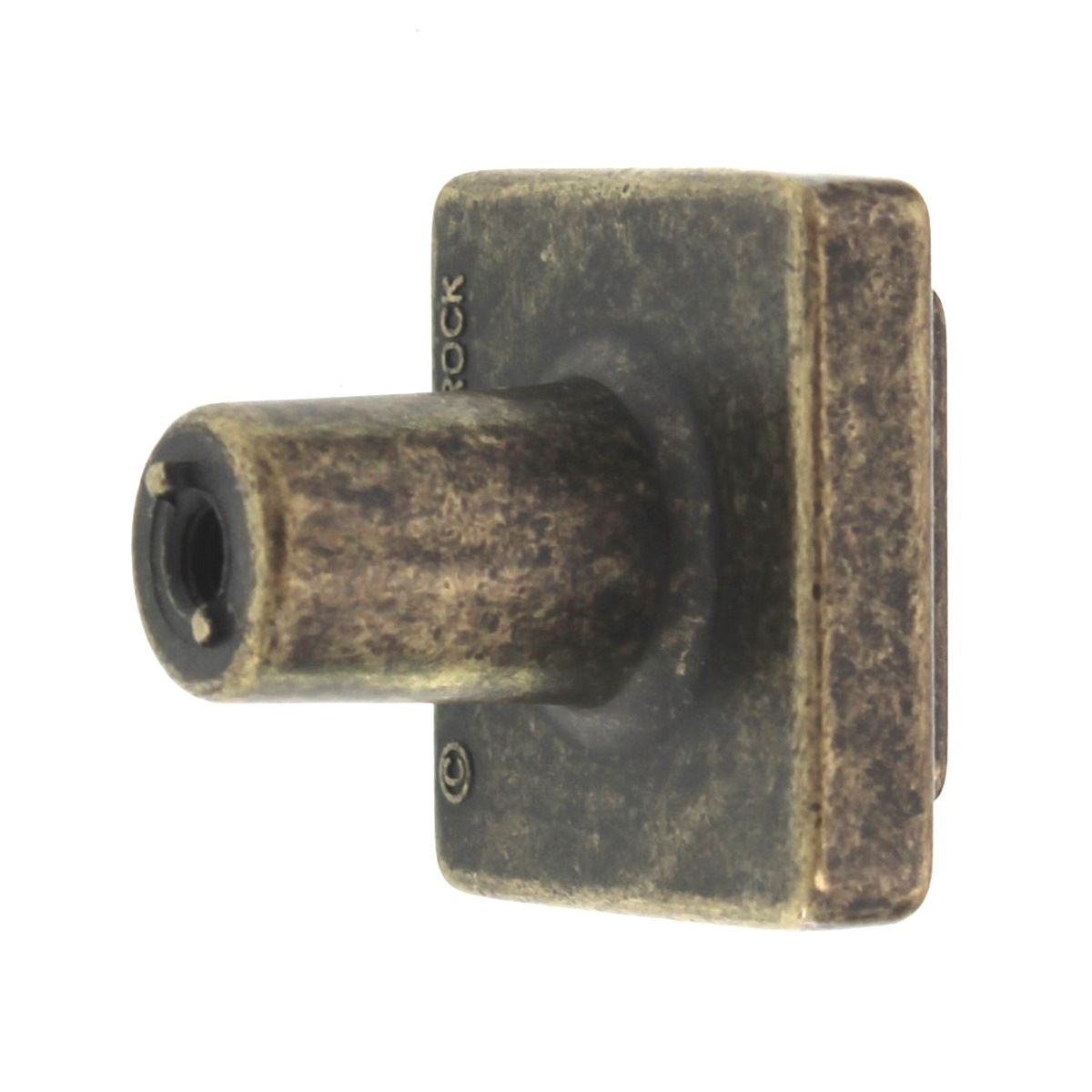 Amerock Forgings Weathered Brass 1 1/8 inch Square Cabinet Knob BP4454R2
