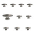 10 Pack Amerock Basic Metals 1 1/2" Satin Nickel Oval Cabinet Knob BP4476-G10