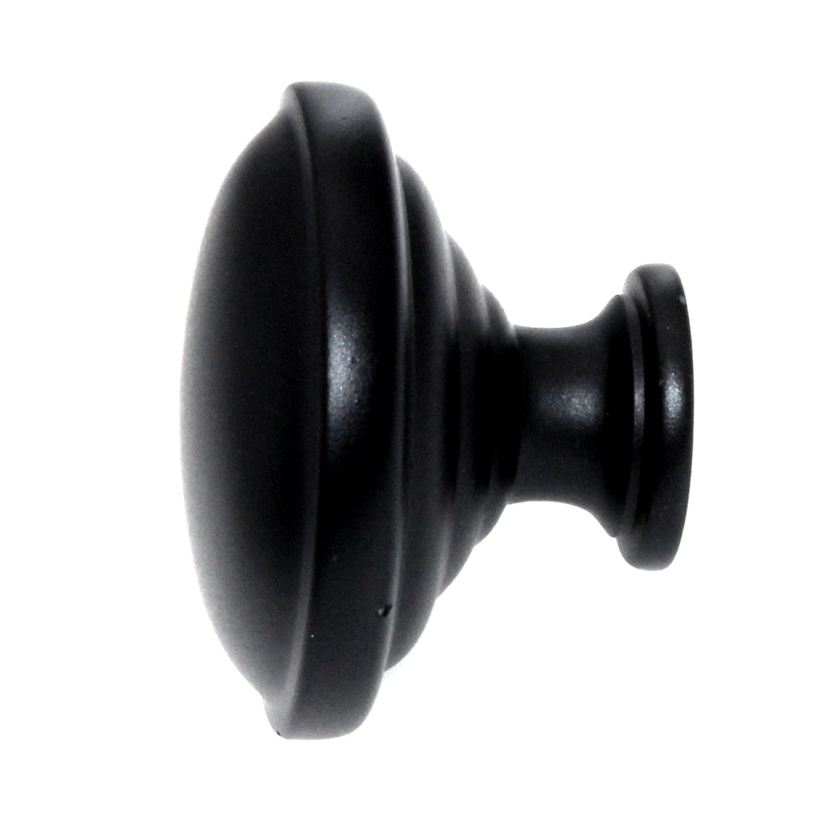 Amerock Everyday Heritage 1 1/4" Round Cabinet Knob Flat Black BP53015FB