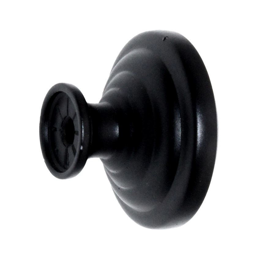 Amerock Everyday Heritage 1 1/4" Round Cabinet Knob Flat Black BP53015FB