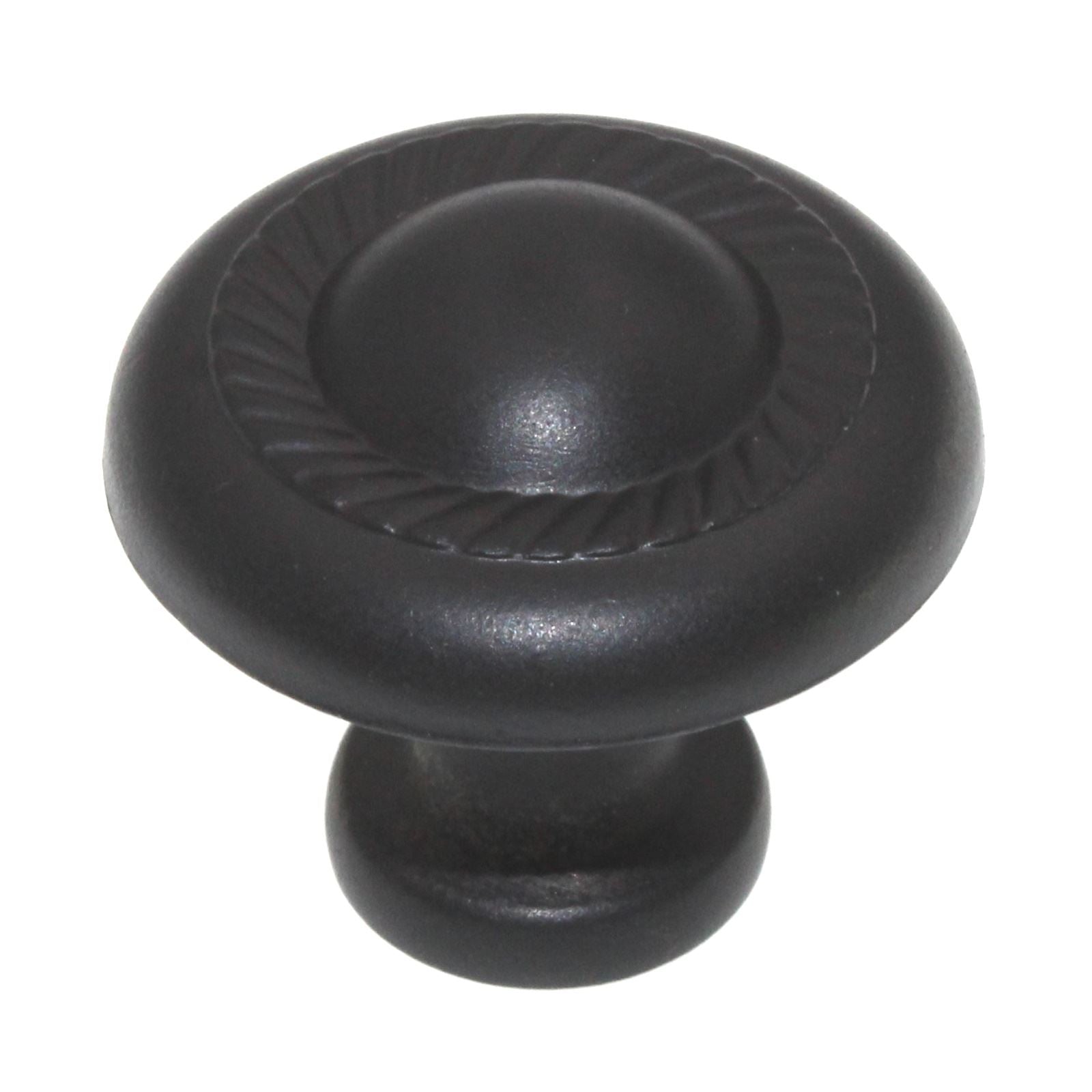 Amerock Allison Flat Black 1 1/4 inch Round Cabinet Knob BP53022FB