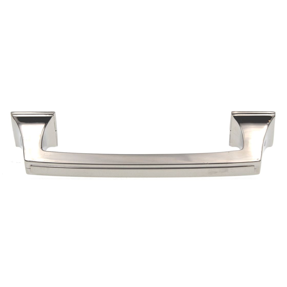 Amerock Mulholland 3 3/4" (96mm) Ctr Cabinet Arch Pull Polished Nickel BP53031PN