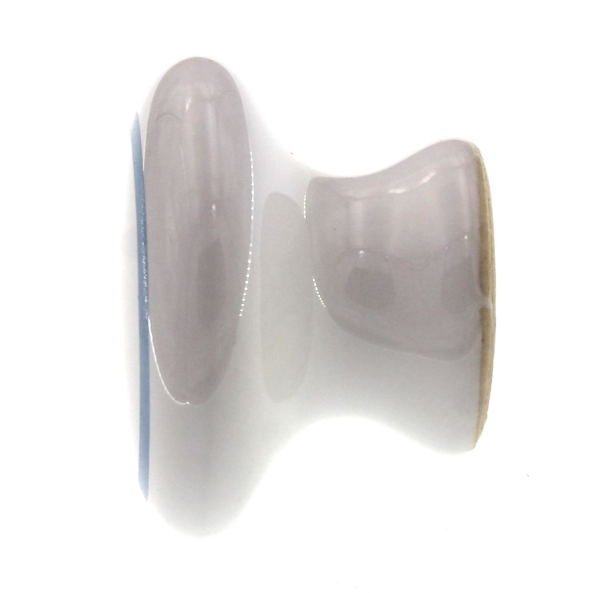 Amerock Ceramics 1 1/2" White Ceramic Blue Ring Cabinet Knob Pull BP5322-BC