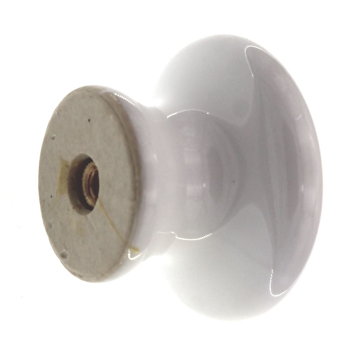 Amerock Ceramics 1 1/2" White Ceramic Blue Ring Cabinet Knob Pull BP5322-BC