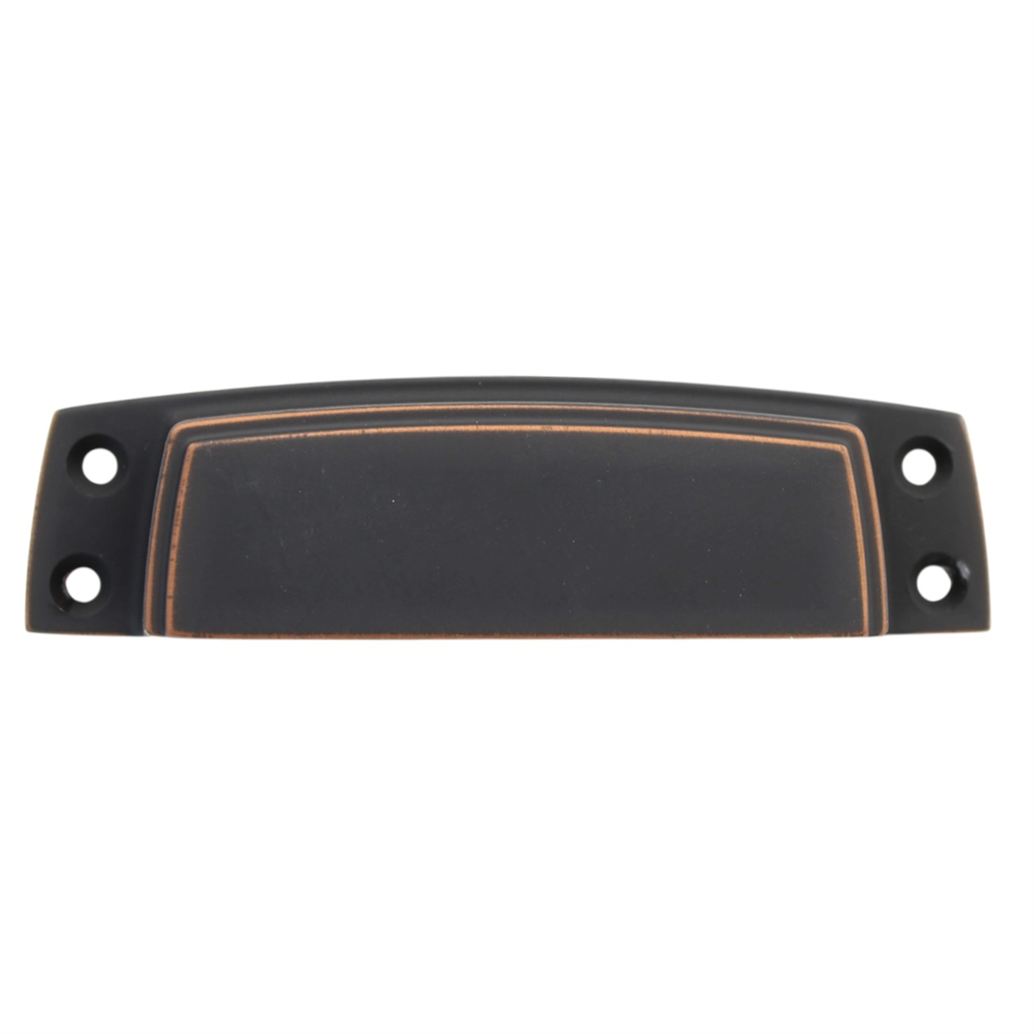 Amerock Highland Ridge Dark Oiled Bronze 3 1/2" Ctr. Drawer Cup Pull BP55318-DOB