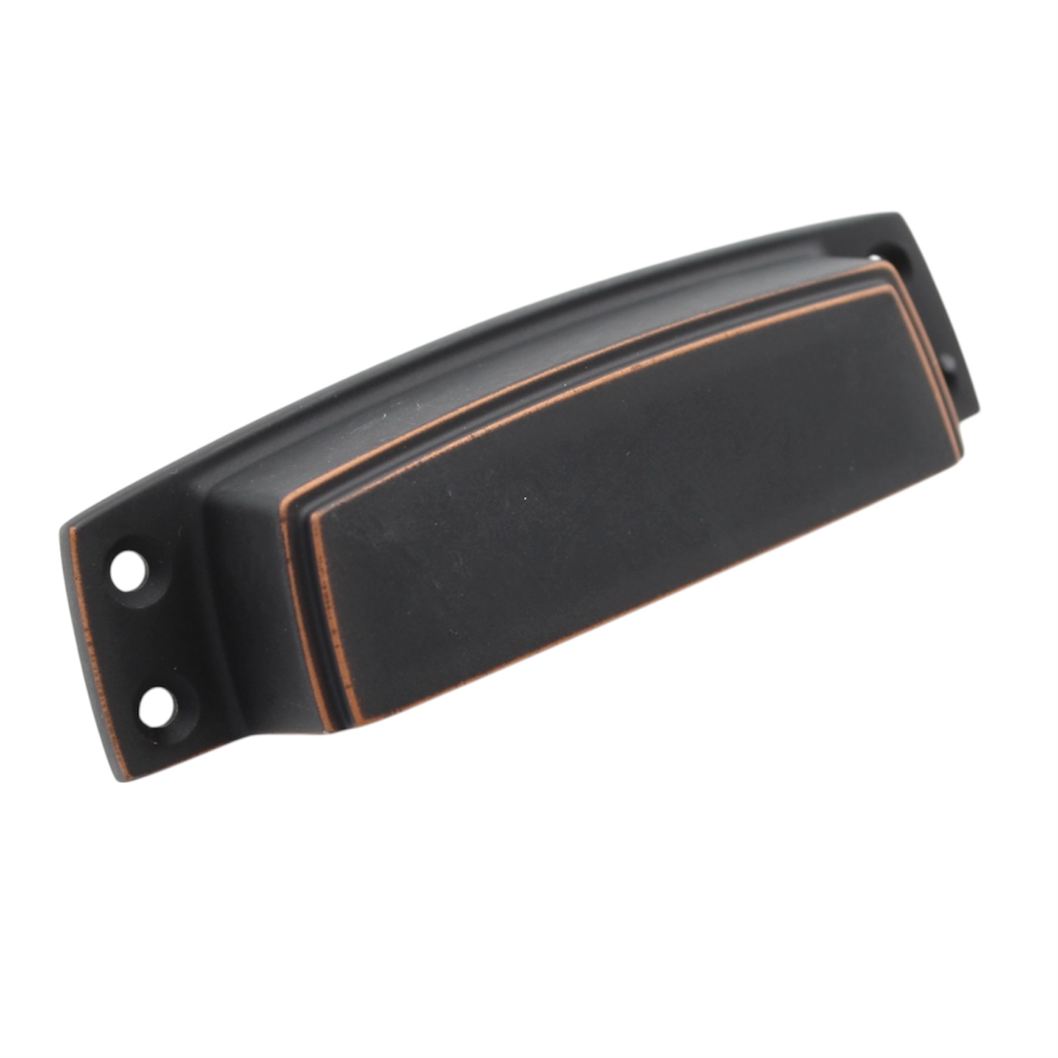 Amerock Highland Ridge Dark Oiled Bronze 3 1/2" Ctr. Drawer Cup Pull BP55318-DOB