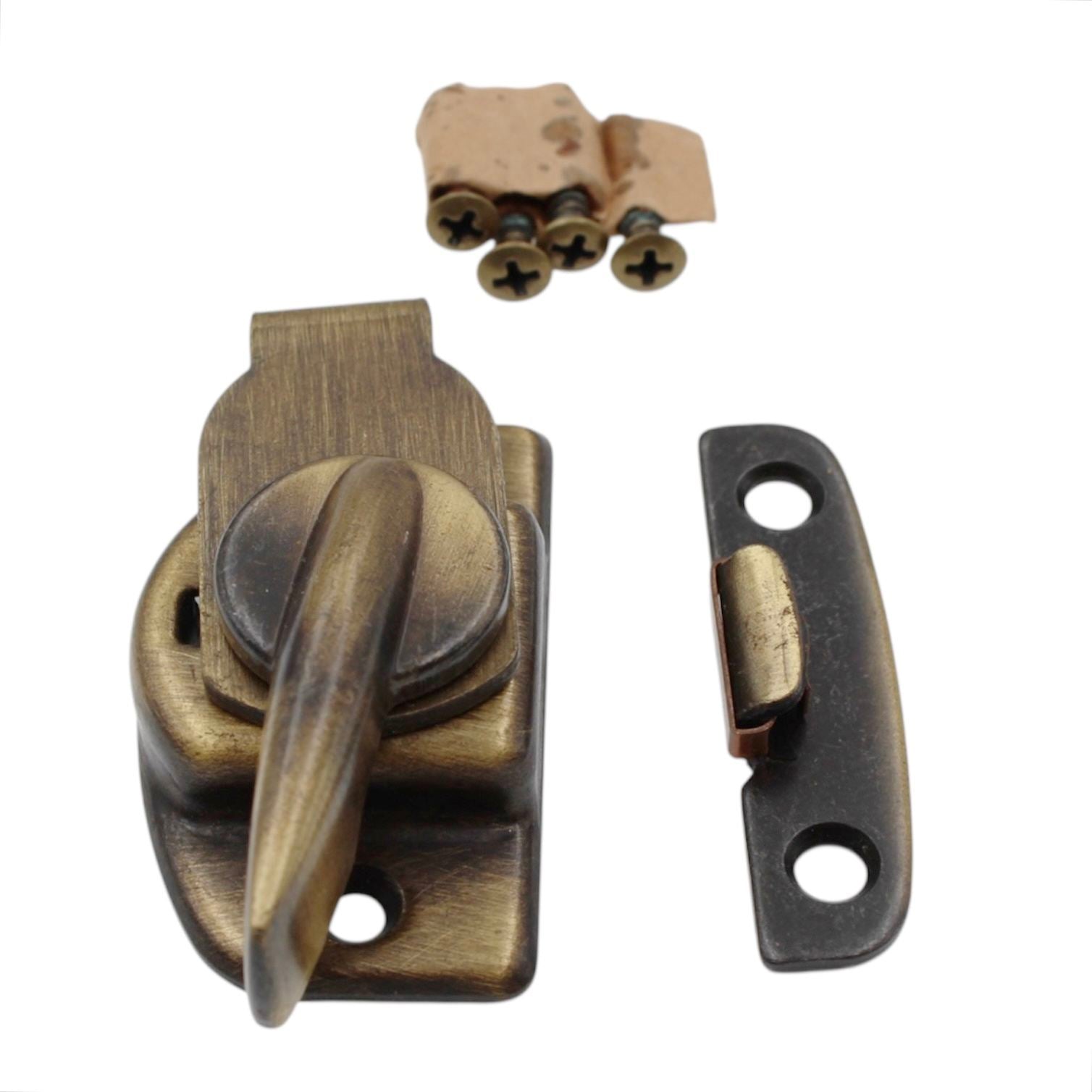 Amerock Window 2 5/8" Sash Lock in Antique English, Spring Action BP7045-AE