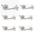 6 Pair of Amerock Hardware BP706-30 White 1" Cabinet Knob Pulls Brass Screws