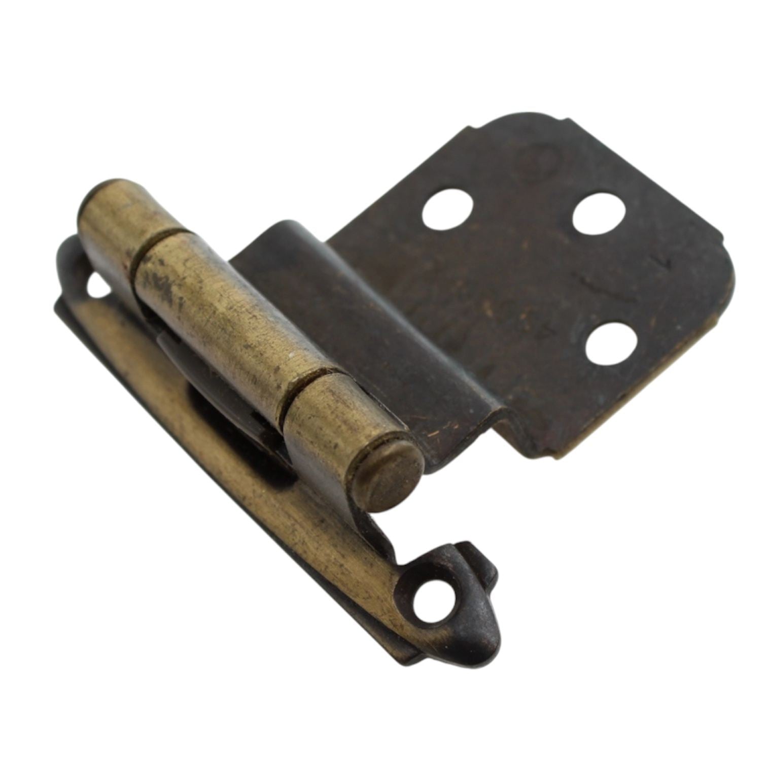 Pair of Amerock Antique English Self-Closing 3/8" Inset Cabinet Hinges BP7128-AE