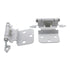 Pair of Amerock White Self-Closing 3/8" Inset Face Mount Cabinet Hinges BP7128-W