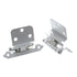 Pair of Amerock White Self-Closing 3/8" Inset Face Mount Cabinet Hinges BP7128-W