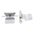 Pair of Amerock BP7128-W3 White with Brass Stem Self-Closing 3/8" Inset Hinges