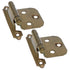 Pair of Amerock Burnished Brass Self-Closing Overlay Cabinet Hinges BP7139-BB