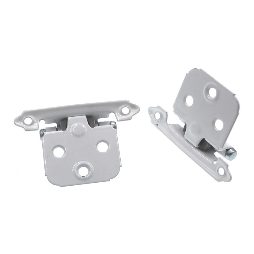 Pair of White Self-Closing Overlay Face Mount Cabinet Hinges Amerock BP7139-W