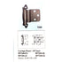 Pair of Amerock Machine White 3/8" Inset Hinges Self-Closing BP7328-MW