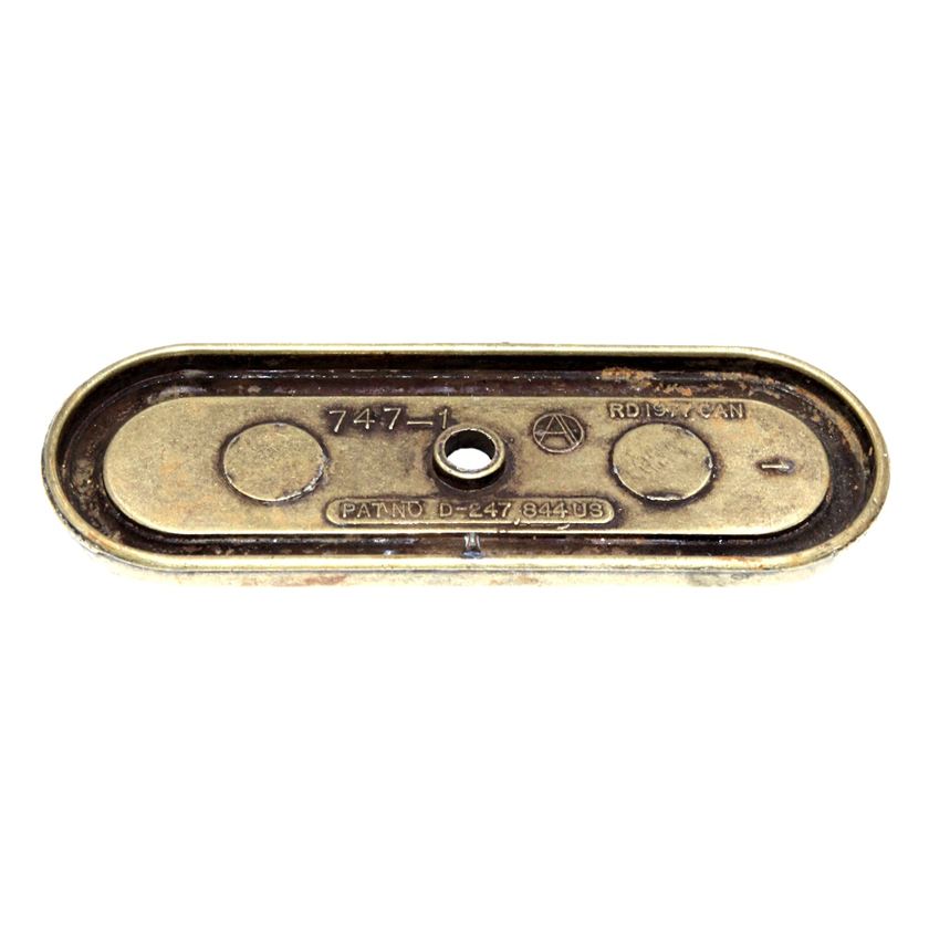 Amerock Burnished Brass 3 1/4" Cabinet Knob Pull Backplate BP747-BB