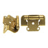 Pair of Amerock BP7550-3 Polished Brass Self-Closing 1/2" Overlay Hinges