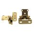 Pair of Amerock BP7550-3 Polished Brass Self-Closing 1/2" Overlay Hinges