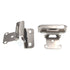 Pair of Amerock Satin Nickel Partial Wrap 1/2" Overlay Cabinet Hinges BP7550-G10