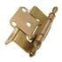 Amerock Brass Partial Wrap Hinges 1/2" Overlay T1 Tip, Self-Closing BP7550T1-O74