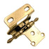 Amerock Brass Partial Wrap Hinges 1/2" Overlay T1 Tip, Self-Closing BP7550T1-O74