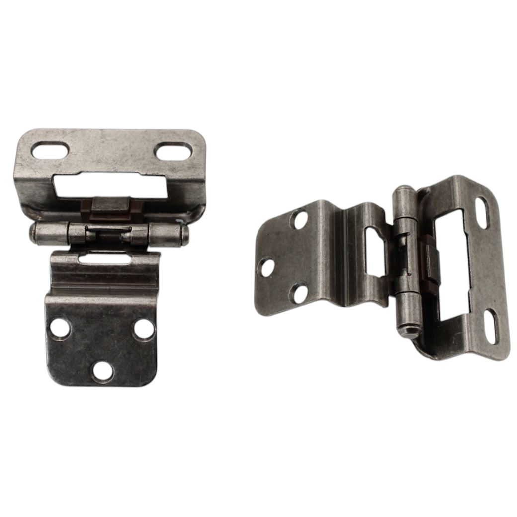 Amerock BPR7565WN Self-Closing Partial Wrap 3/8" Inset Weathered Nickel 2 Hinges