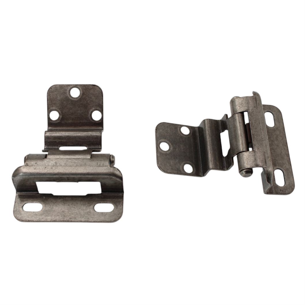 Amerock BPR7565WN Self-Closing Partial Wrap 3/8" Inset Weathered Nickel 2 Hinges