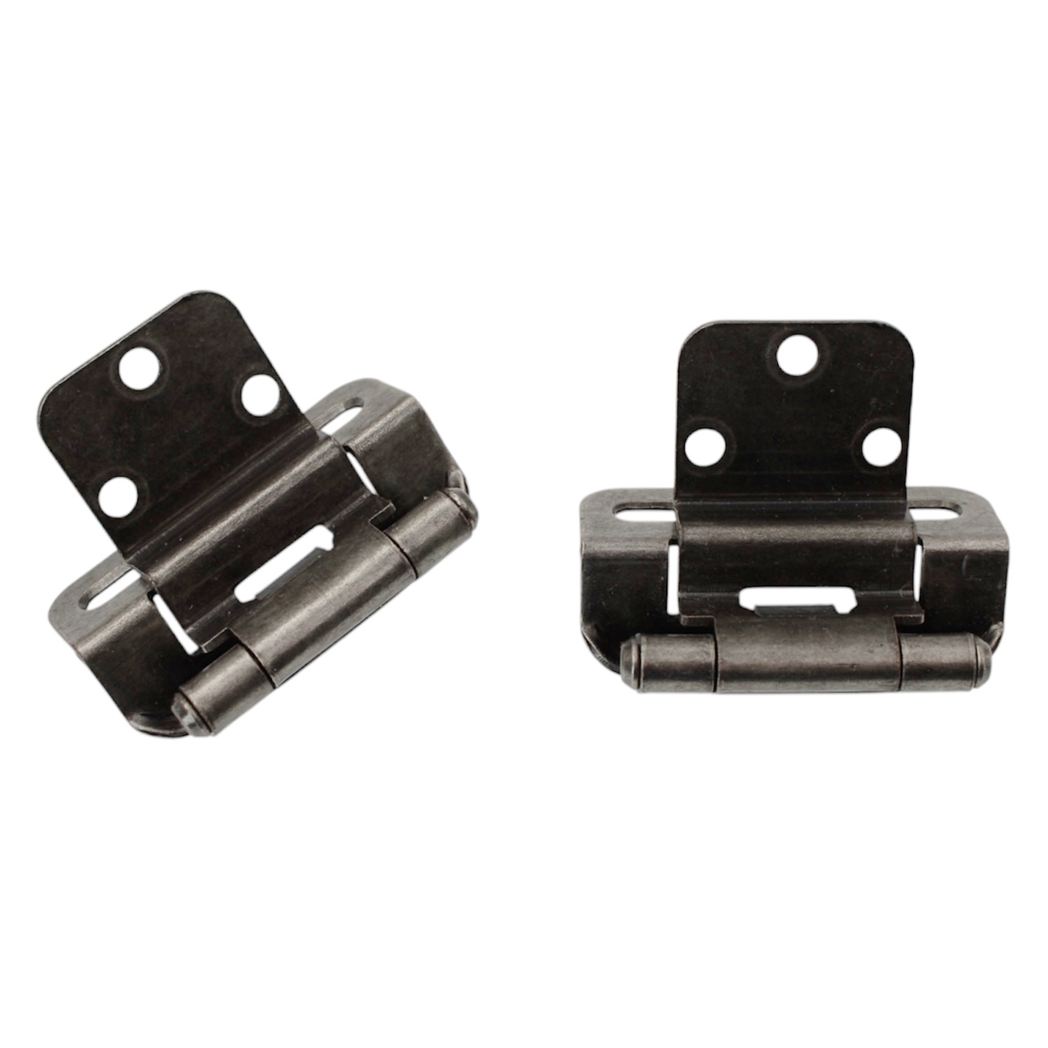 Amerock BPR7565WN Self-Closing Partial Wrap 3/8" Inset Weathered Nickel 2 Hinges