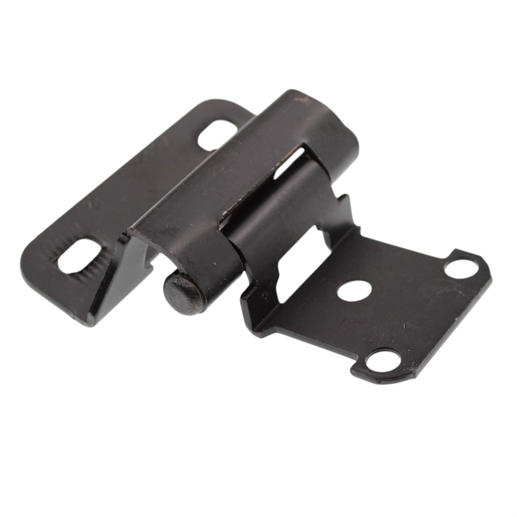 Pair Amerock Self-Closing 1/4" Overlay Oil-Rubbed Bronze Cabinet Hinge BP7566ORB