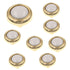 8 Pack Amerock BP76244-W3 Bright Brass Cabinet Knob w/White Ceramic Center
