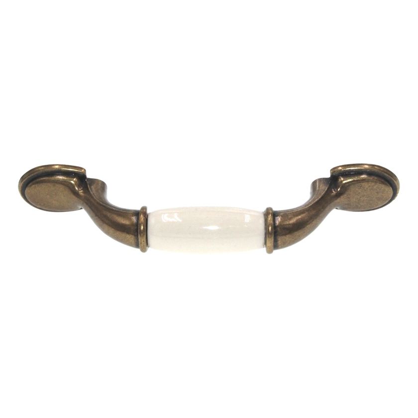 Amerock Royal Family 3" Ctr Antique Brass Bone Center Cabinet Pull BP76245-AB